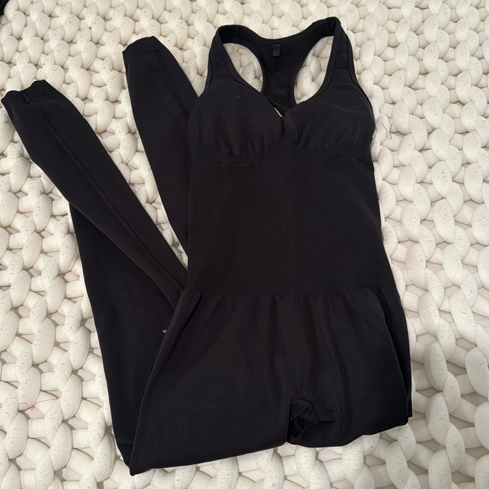 Black Racerback Jumpsuit Romper